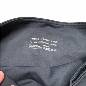 🖤✨‎ YOGALICIOUS LUX Black High-Rise Pocket Biker Shorts Women’s S Ready ✨🖤 thumbnail 3