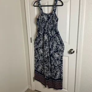 Larsyn & Lily Floral Navy Jumpsuit size X-Large thumbnail 10