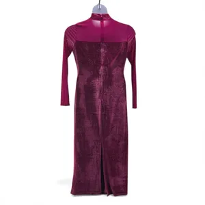 Velvet Maxi Holiday Dress‎ Red Large thumbnail 2