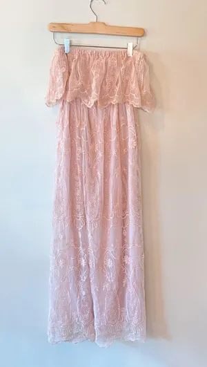 Lace Strapless Dress thumbnail 1