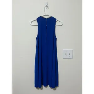 Alexander Wang Mini Dress Leather Trim Sleeveless Blue Size‎ 0 thumbnail 6