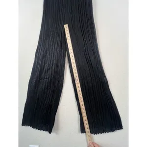 Bella Dahl Black Pleated Silky Finish Wide Leg Pants Women’s SZ M Elastic Waist thumbnail 10