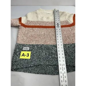 Womans Lori Grey For Loft Long Sleeve Pullover Sweater Large Multicolor thumbnail 6