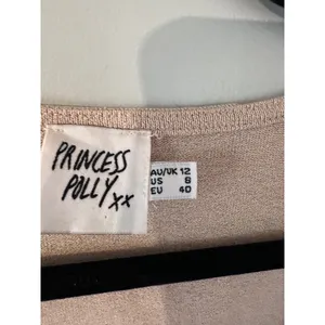 Princess Polly Beige Pearl Button‎ Knit Cardigan Long Sleeve V Neck Women's S thumbnail 4