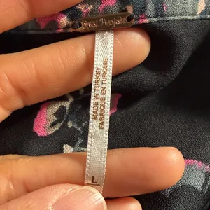 Free People Maxi Dress Size Large Black and Pink Long Sleeve Boho thumbnail 7