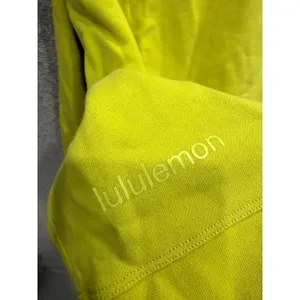 Lululemon Women Sweatshirt XL Yellow Perfectly Oversized Crew Pullover Logo thumbnail 6