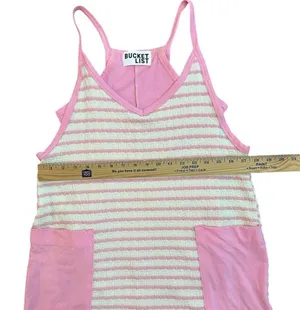 BUCKET LIST Hot Shot Skort TankDress Size Small Pink White Comfort Stretch thumbnail 10