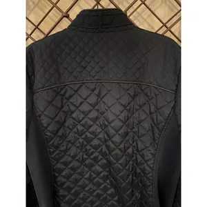 Quilted Moto Jacket Sherpa Lined Y2K Equestrian Elbow Patch Navy 1X Cavalini‎ thumbnail 5