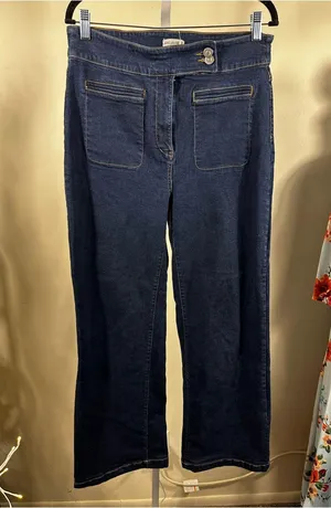 J120. Avec Les Filles- Women's Dark Blue Jeans thumbnail 1