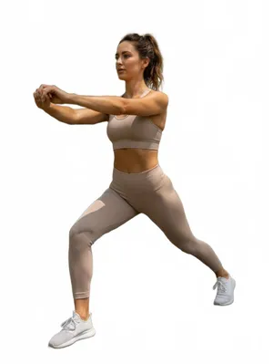 Set Active Women's Medium Nude High Waist Leggings (FLAW) thumbnail 1