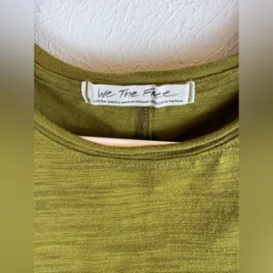 Free People Natasha Puff Sleeve Olive Green Top Size XS thumbnail 7
