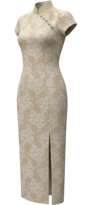 r-wear Rampage Maxi Dress 9 NWT Floral Cheongsam 90s y2k Jacquard Chinoiserie thumbnail 1