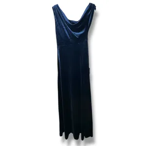 NEW Lulus Coveted Confidence Navy Blue Velvet Asymmetrical Maxi Dress Small thumbnail 5