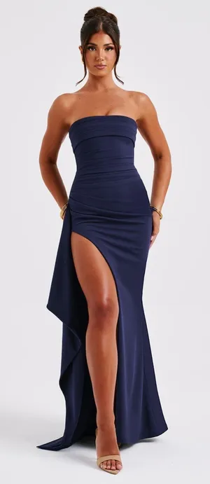 Babyboo - Zafira Navy Maxi Dress - S thumbnail 1