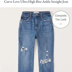 Abercrombie The‎ Ankle Straight Ultra High Rise Curve Love Jeans Med Wash 00 24 thumbnail 9