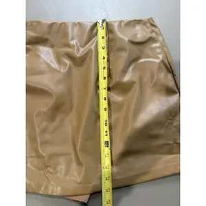 Abercrombie Fitch Women L Light Brown Skirt Short Vegan Leather Casual Cocktail thumbnail 7