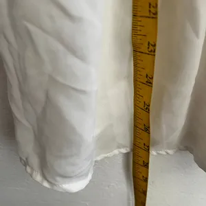 White 3D Flower Mesh‎ Sheer Top Y2K Fairycore Coquette Bridal XL thumbnail 5