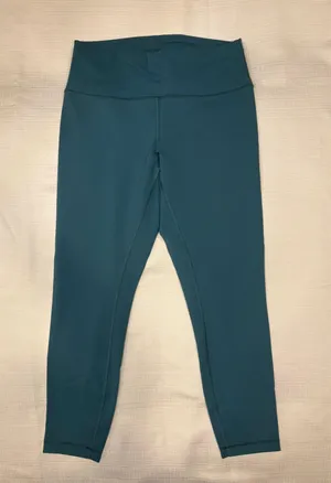 Lululemon Wunder Train High Rise Leggings 25” - Green Jasper thumbnail 4