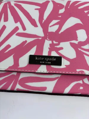 Kate Spade New York Crossbody Bag Pink White Palm Leaf Print thumbnail 3