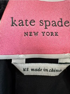 kate spade Black Midi Peasant Dress with Lace Trim thumbnail 9