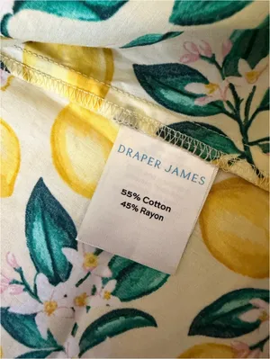 Draper James Woven Chemise Preppy Southern Coquette Lemon Mini Dress size XL thumbnail 8