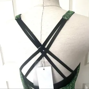 Icyzone green athletic tank with built in bra thumbnail 9