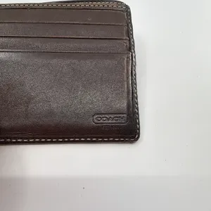 Coach Bifold Wallet Brown Signature Coated Canvas Wallet thumbnail 5