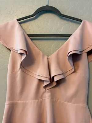 Lulus Divine Darling Light Pink Ruffled Skater Dress size large thumbnail 4