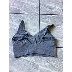Puma Womens Seamless Sports Bra Heather Grey Adjustable Straps Size Large thumbnail 2