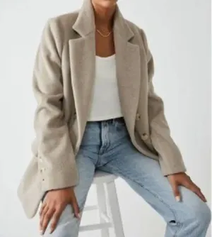 Free People Mari Blazer Coat Beige XS thumbnail 1