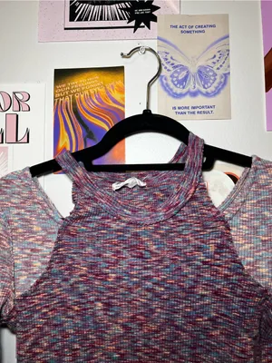 We The Free Multi-Color Sleeve Cold-Shoulder Top thumbnail 5