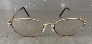 Aristar 6237 026 50-17-135 Gold Flex-Hinge Eyeglasses Frames ONLY round gold thumbnail 1
