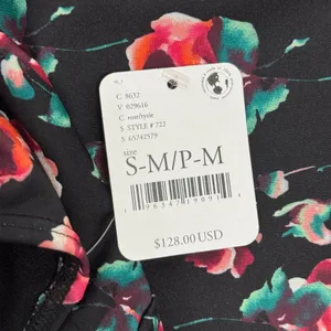 Free People FP Movement Onzie One Piece Romper Rose Black Red Size S-M New thumbnail 8