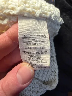 Free People Park Slope Cream V-Neck Cabincore Knit Sweater Medium. thumbnail 9