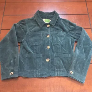 Anthropologie green corduroy cropped jacket medium thumbnail 1