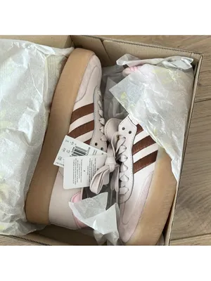 NWT Adidas Sambae platform gum sneakers putty mauve pink brown thumbnail 7