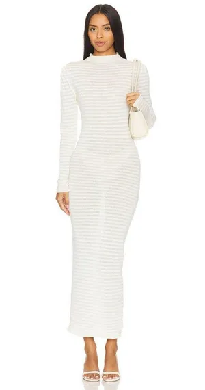 ROLLA'S Edgar Knit Maxi Dress Cream Womens Size Small thumbnail 1