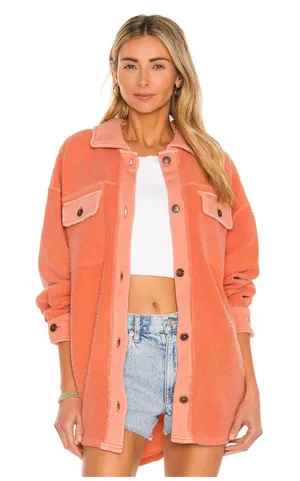Free People We the Free Ruby Fleece Shirt Jacket Size Small thumbnail 1