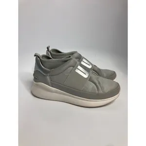 UGG Neutra Metallic Slip-On Sneakers Womens 9.5 Silver Good Branded Gore Strap thumbnail 3