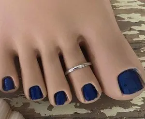Sterling Silver High Polish Band Toe Ring thumbnail 1