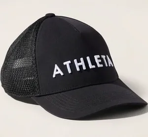 Athleta Icon Trucker Hat Black Mesh Snapback One Size Adjustable thumbnail 1