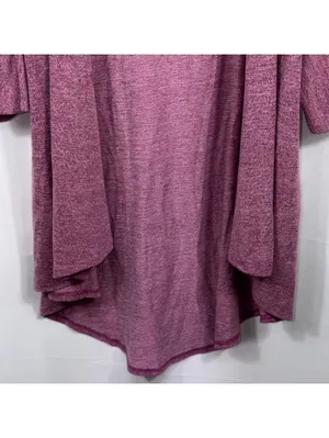 LuLaRoe Monroe M Burgundy Open Front Cardigan thumbnail 3