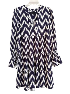 Tuckernuck Pomander Place Navy Ikat Kenzo Dress Size L thumbnail 9