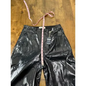NWT Abercrombie & Fitch curve love 90s‎ straight ultra high rise leather sz 28 thumbnail 8