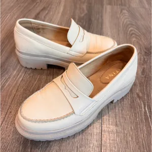 Patina Cream/White Platform Loafers (Leather) White Size 6.5 thumbnail 1