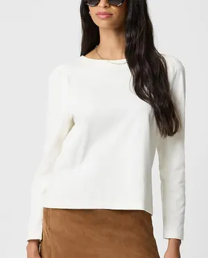J Crew Puff-sleeve button-back top thumbnail 1