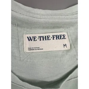 We The Free Tank Top Womens M Green Great Open Back Cotton Muscle Tee thumbnail 2