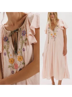 Free People Savannah Rose Midi Dress size small thumbnail 4