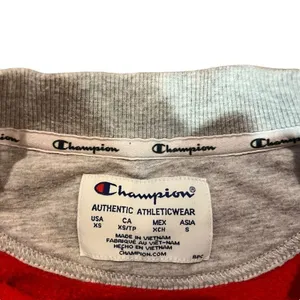 Champion‎ Sweatshirt Womens XS Red Cropped Crewneck Pullover Drawstring thumbnail 3
