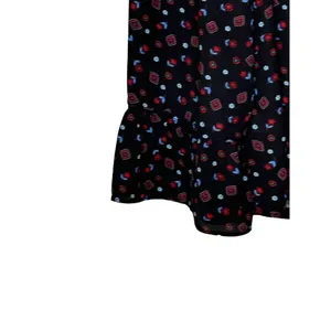 LOFT Women's Top Floral Knit Long Bell Sleeve Pleated Round Neck‎ Blouse Small thumbnail 3
